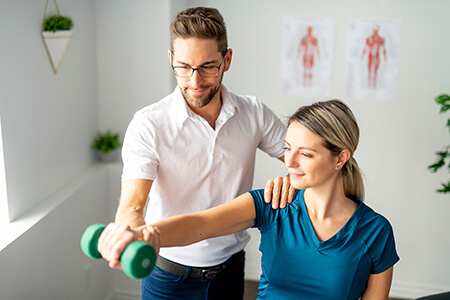 Physical Therapist with Patient